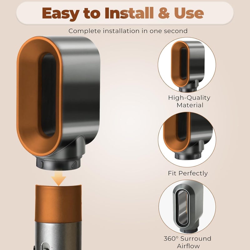CLLFUU Pre-Styling Dryer Replacement for Dyson Airwrap Styler Attachment,Pre-Styling Dryer Nozzle Replacement for Airwrap Styler Accessories(Nickel/Copper) - Image 4
